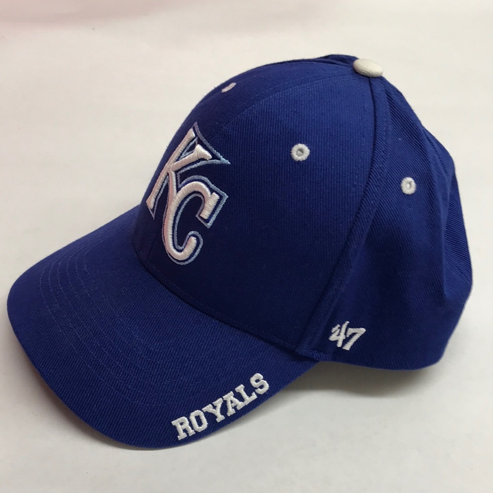 FORTY SEVEN BRAND Men’s Kansas City Royals, Adjustable Hat, Royal, One Size.